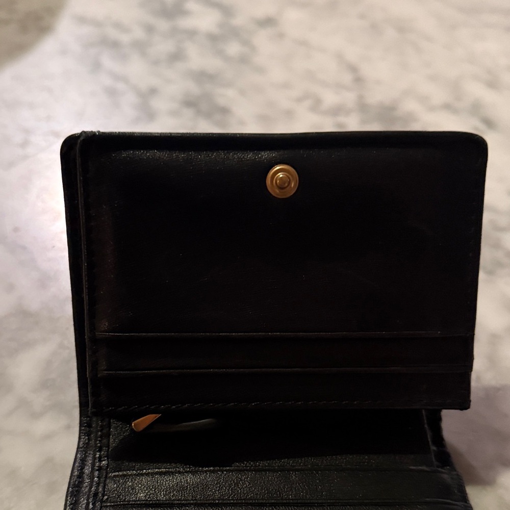 Valentino Black Wallet with Gold Detail - Picture 2 of 6